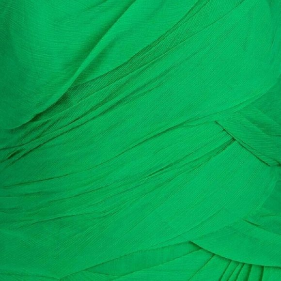 •$5,990 OSCAR DE LA RENTA STUNNING VIVID GREEN SILK RUNWAY GOWN US 14 XL - Picture 7 of 16